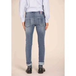 Slim Fit Navy Blue Denim Broek
