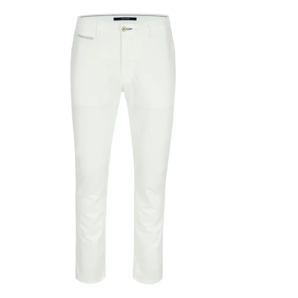 Slim Fit Roomkleurige Chino Broek
