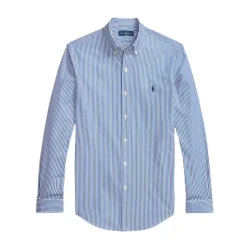 Slim gestreept poplin overhemd