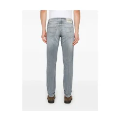 Slim Grey Nick Jeans met Rips