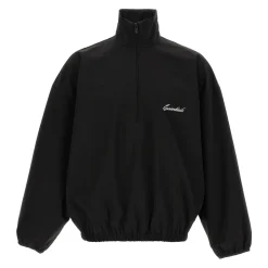 Sportief Nylon Sweatshirt met Halve Rits