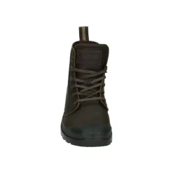 Sportieve Bruine Rits Leren Schoenen
