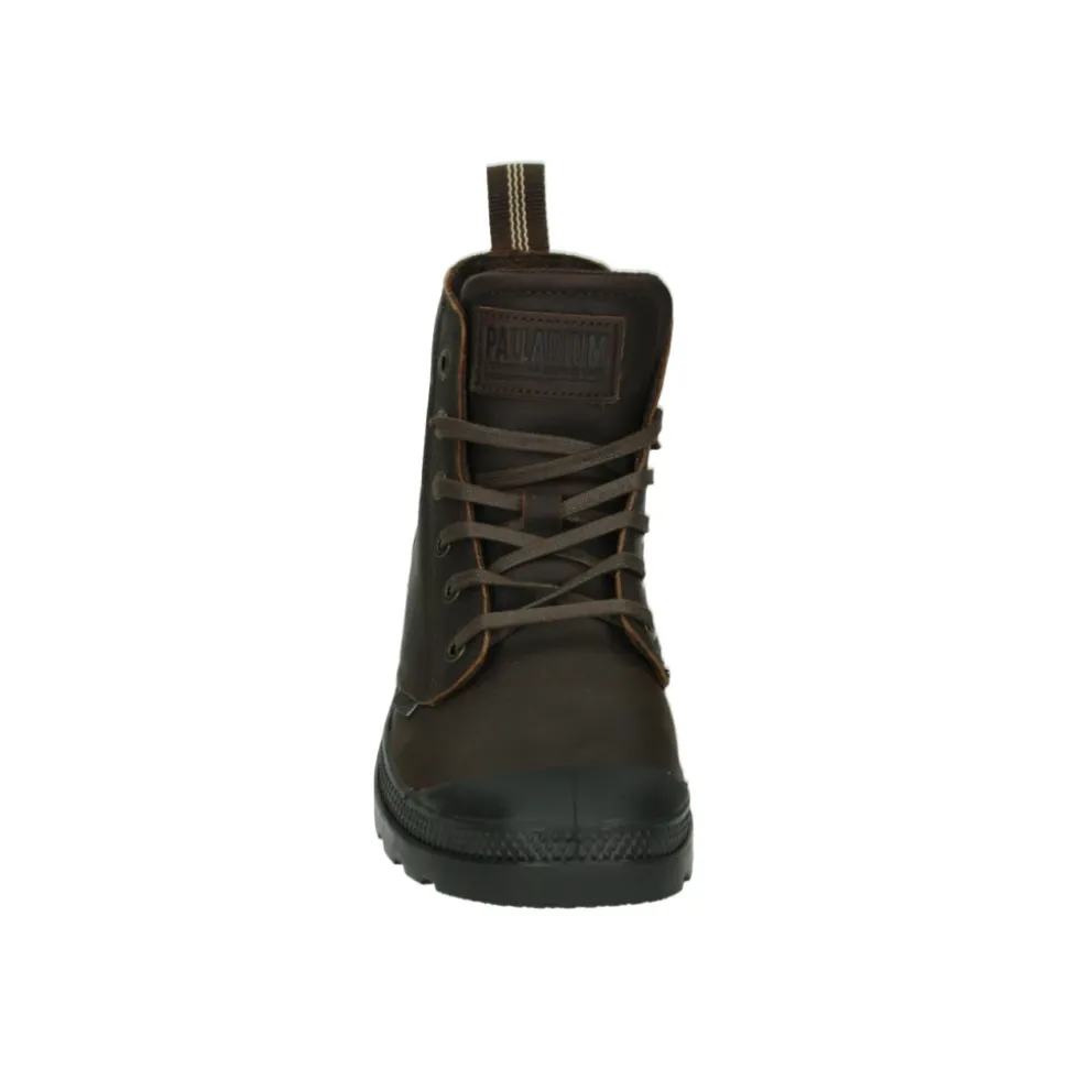 Sportieve Bruine Rits Leren Schoenen