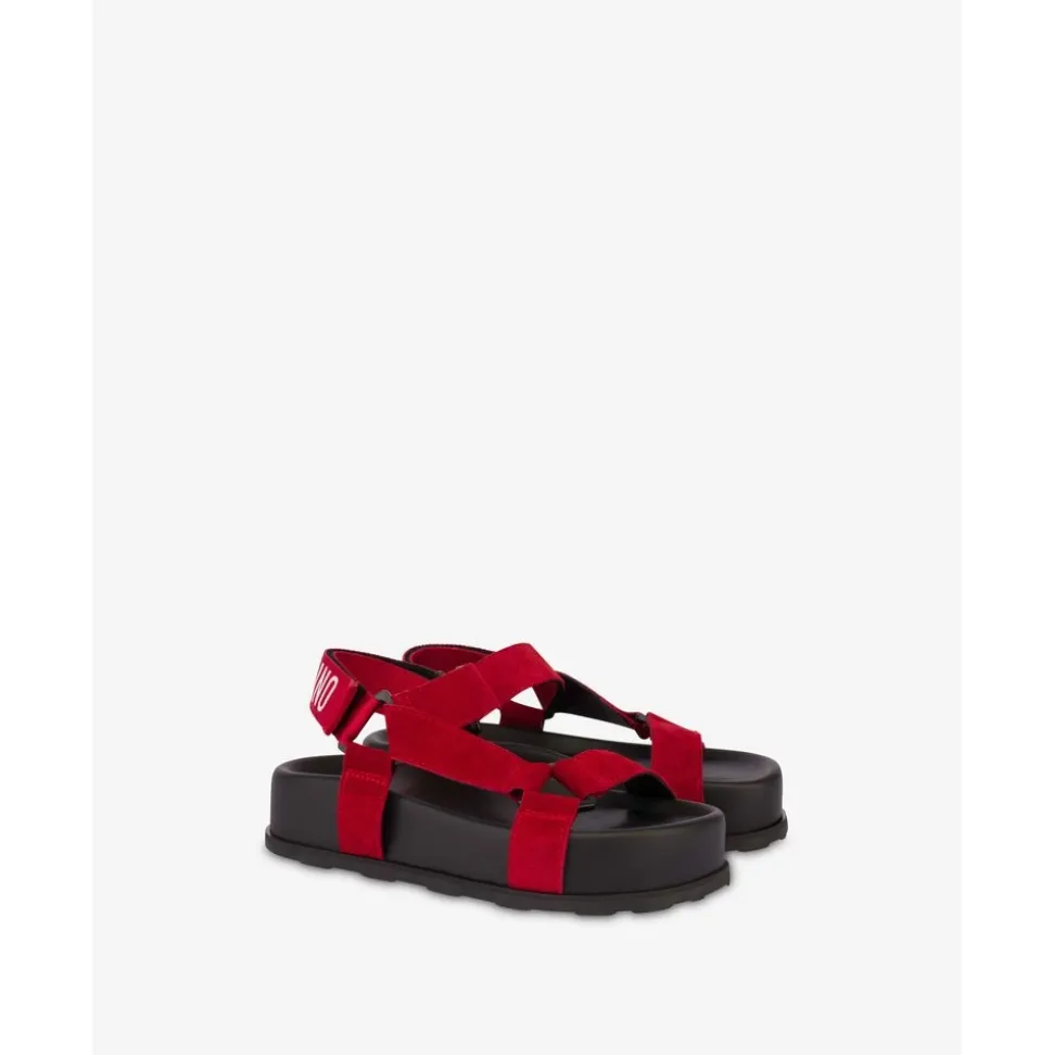Sporty Suede Sandalen