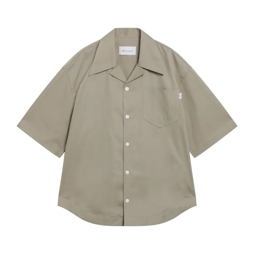 SS Wide Shirt with Camp Collar