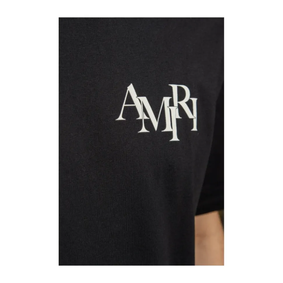 Staggered Logo T-shirt Zwart