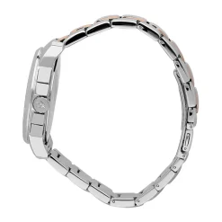 Stalen Quartz Horloge, Blauwe Kast
