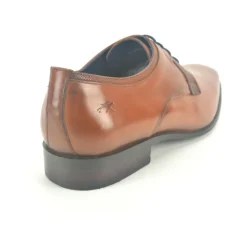 Stijlvolle Cognac Print Geklede Schoenen