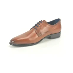 Stijlvolle Cognac Print Geklede Schoenen