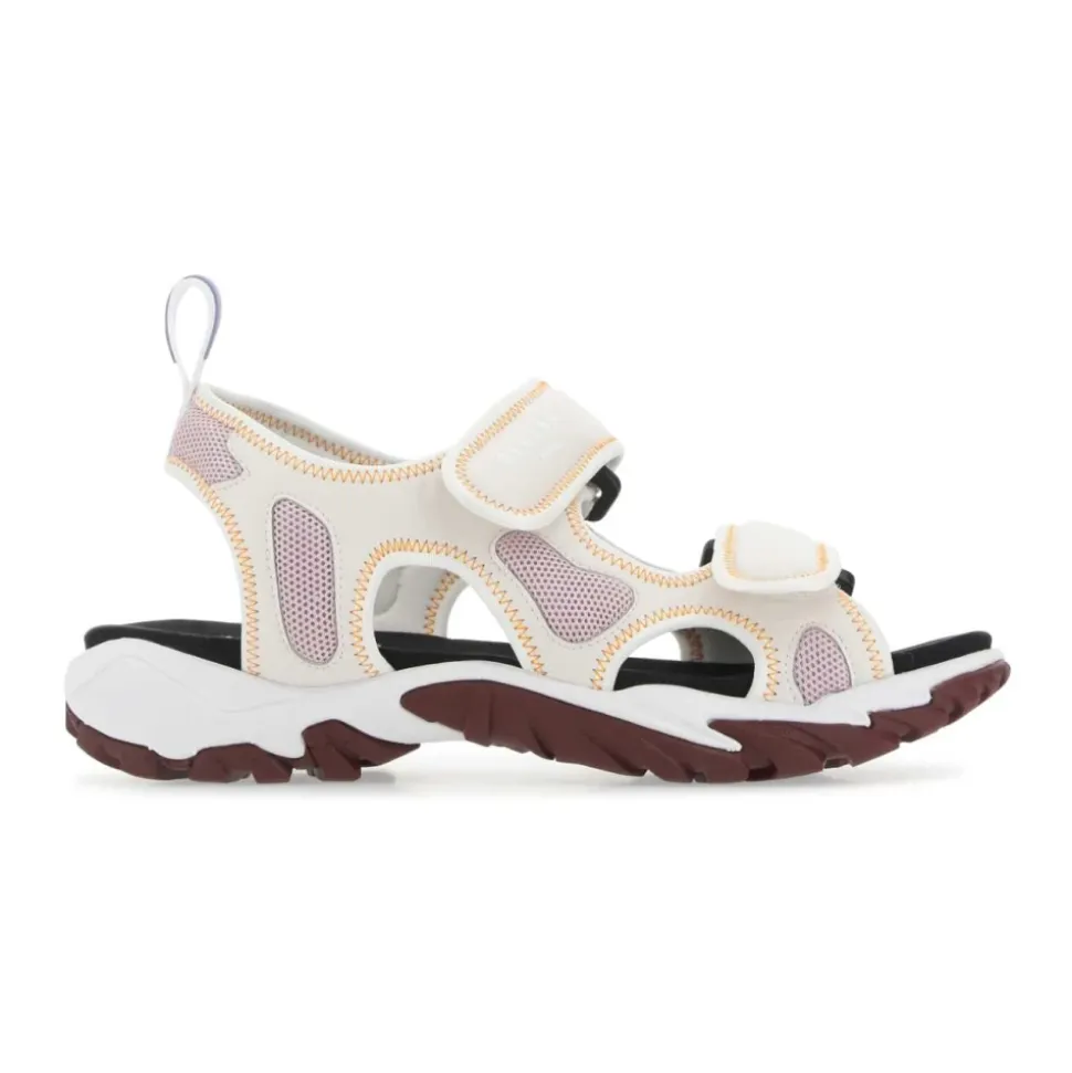 Stijlvolle platte sandalen met multicolor stof