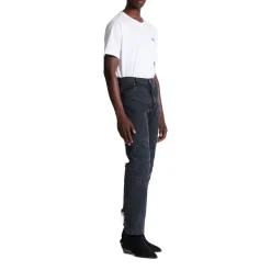 Straight Distressed Repaired Jeans