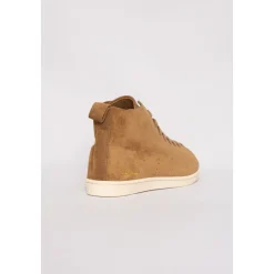 Suede Hi-Top Sneakers in Neutrale Tinten
