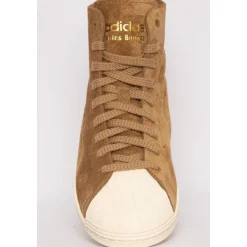 Suede Hi-Top Sneakers in Neutrale Tinten
