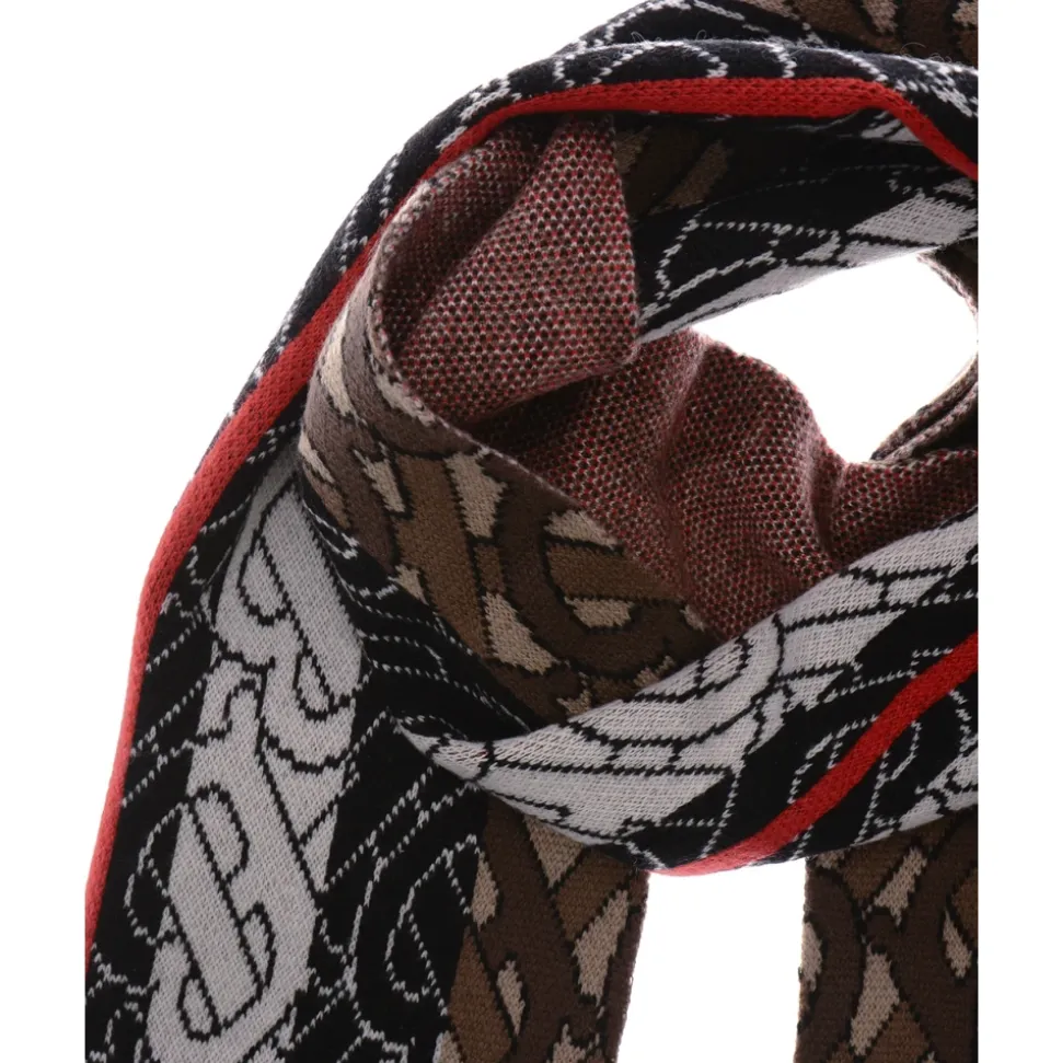 TB Monogram Stripe Knit Football Sjaal