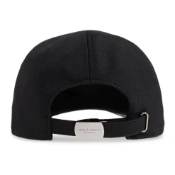Technical Fabric Baseball Cap met Leren Logo