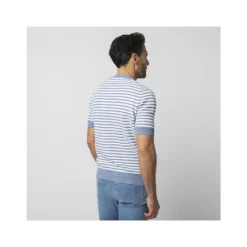 Textured T-shirt van gebreide stof met korte mouwen