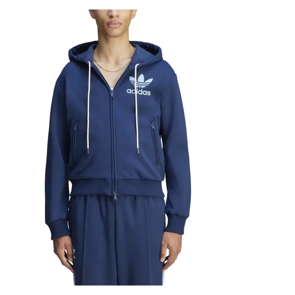Track Hoodie Collegiate Navy Elegant Design