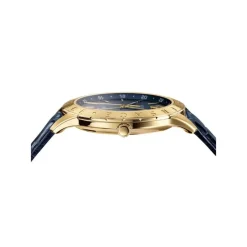 UNIVERS GMT blauw goud leren horloge