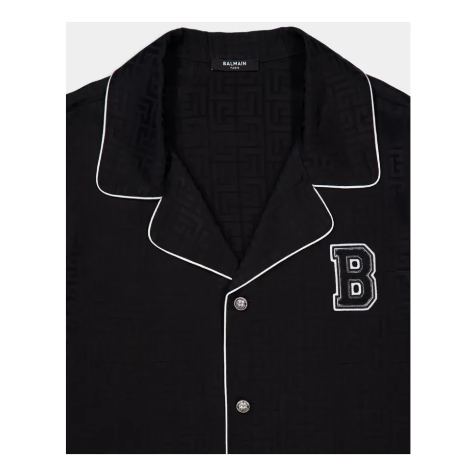 Varsity Jacquard Pyjama Shirt