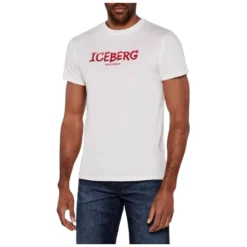 Verticale Heren T-shirt Wit Regular Fit