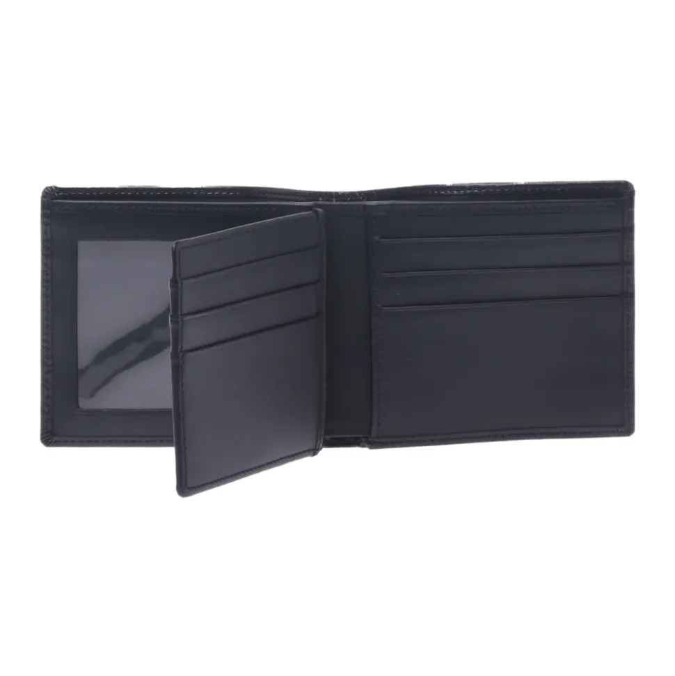 Wallet in black palmellato leather