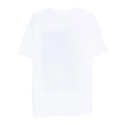 Wit Bloemenprint T-shirt met Ronde Hals
