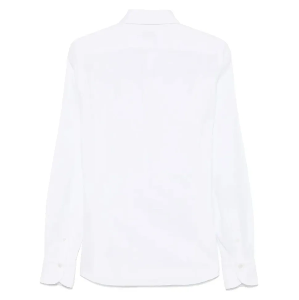 Witte Katoenen Knopenblouse