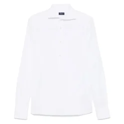 Witte Katoenen Knopenblouse