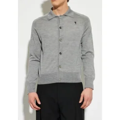 Wollen Cardigan met Geborduurd Logo