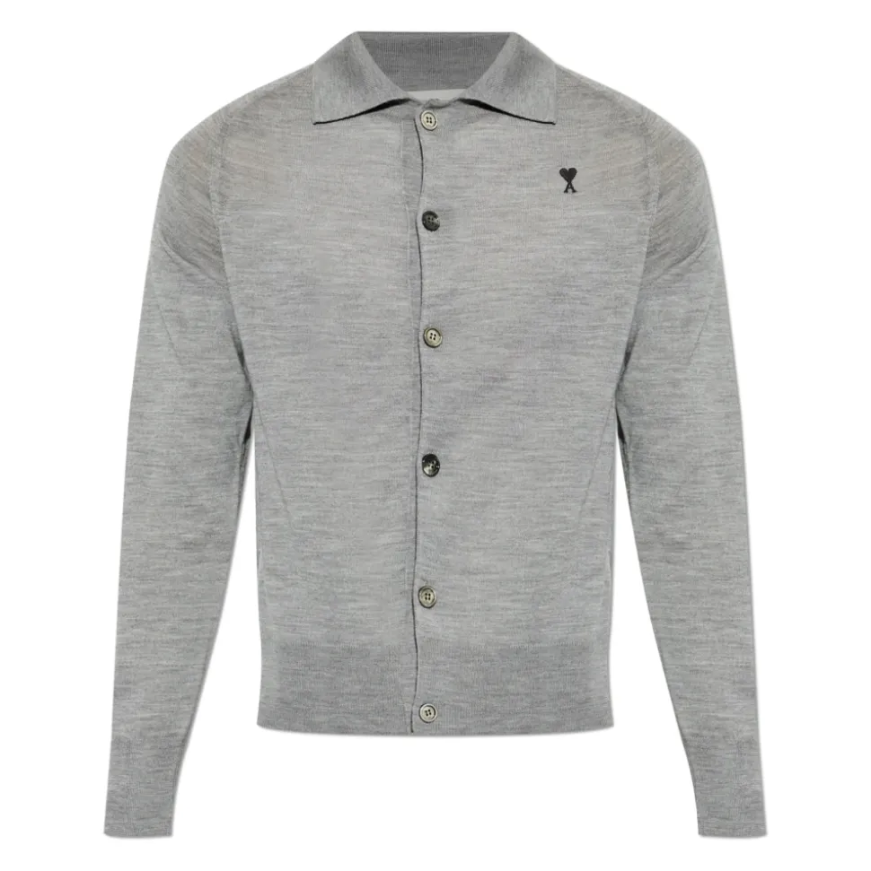 Wollen Cardigan met Geborduurd Logo