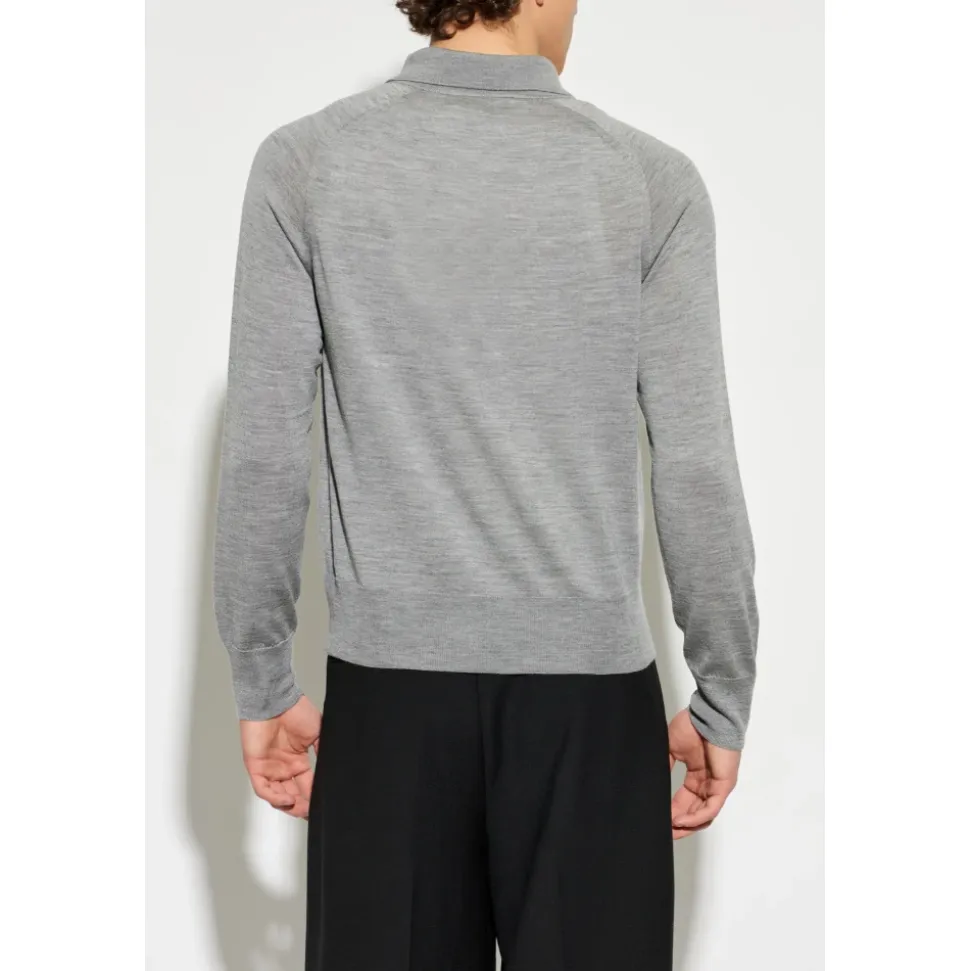 Wollen Cardigan met Geborduurd Logo
