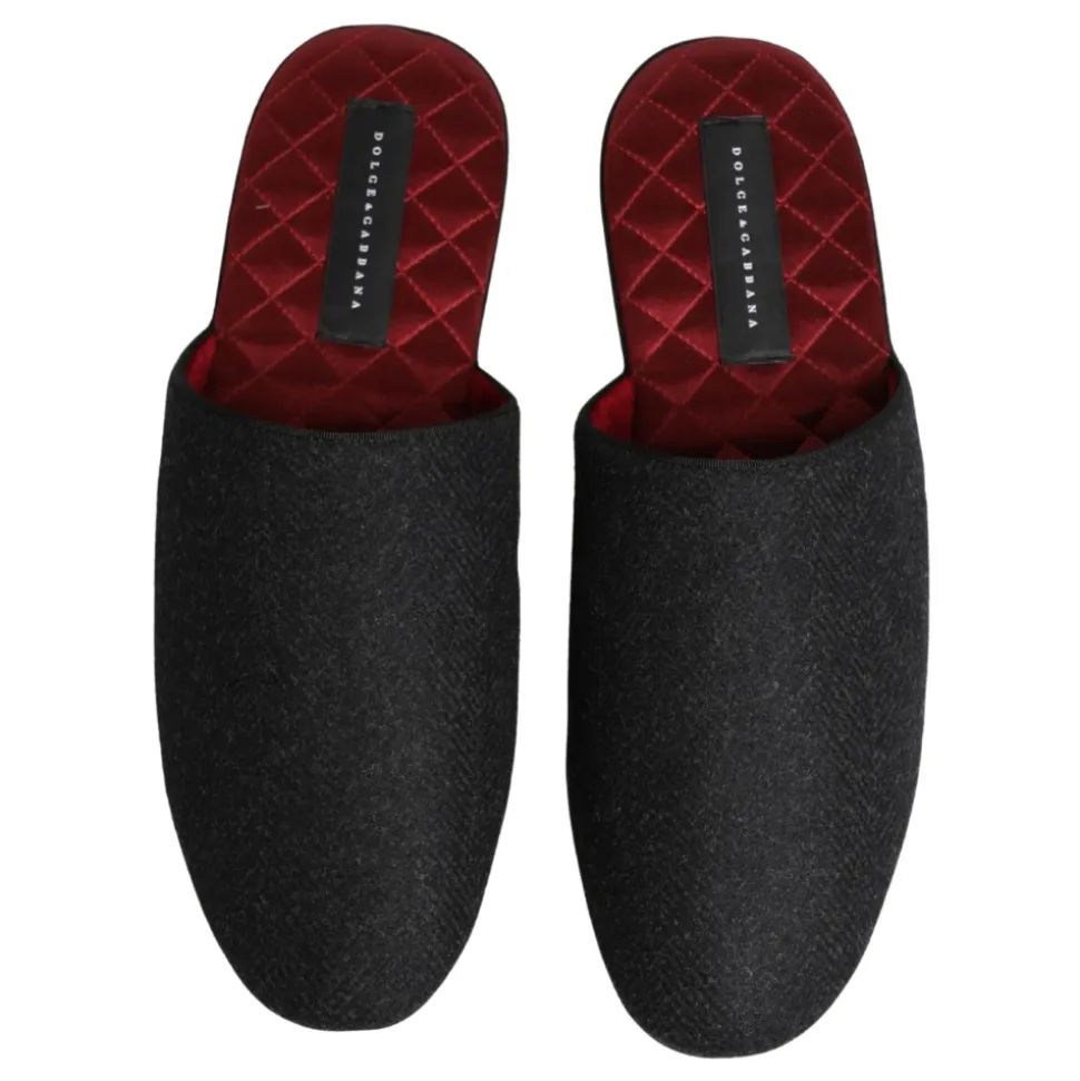 Wool Cashmere Quilted Slippers