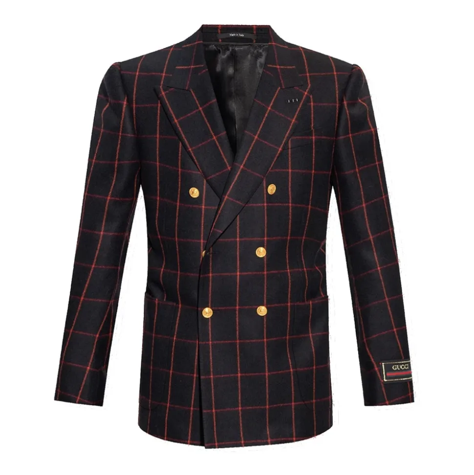 Wool Checked Blazer
