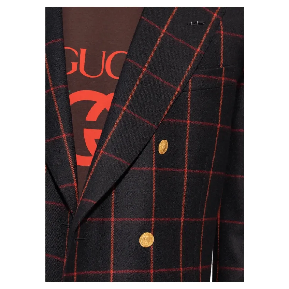 Wool Checked Blazer