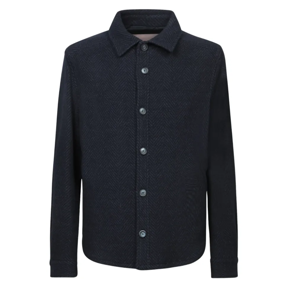 Wool Herringbone Overshirt