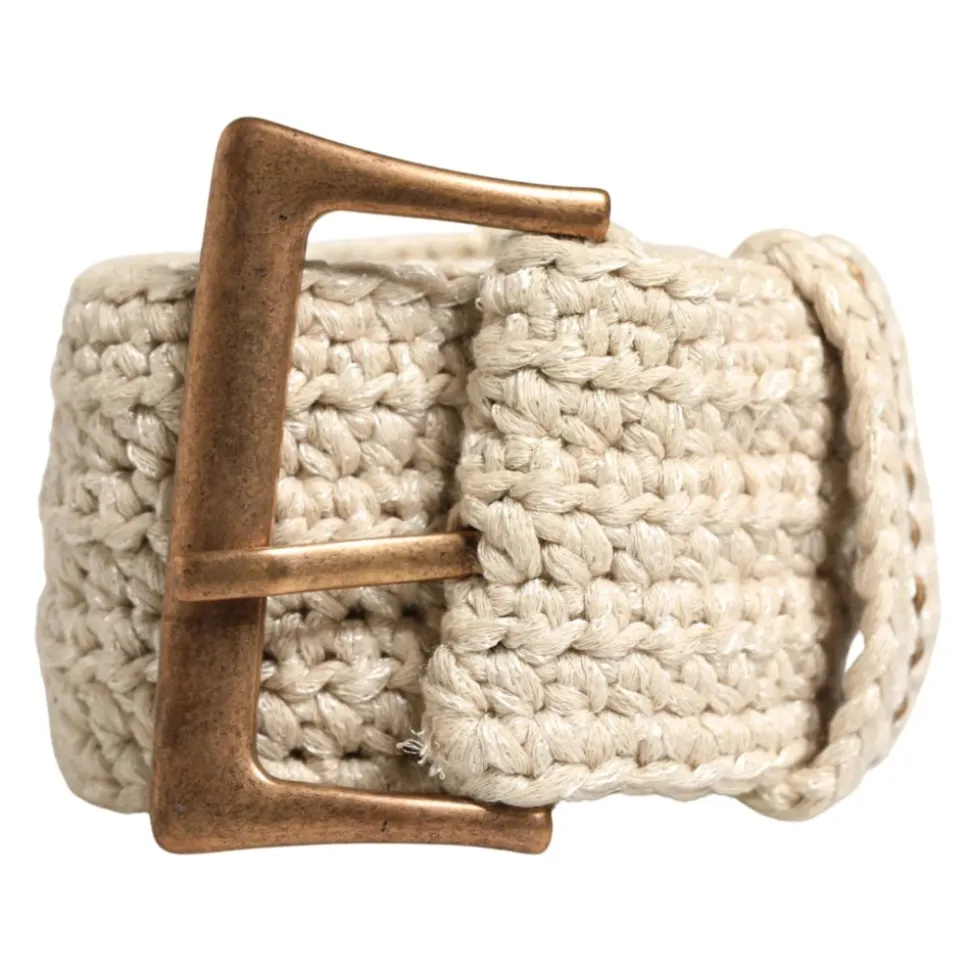 Woven Vintage Metal Buckle Waist Belt