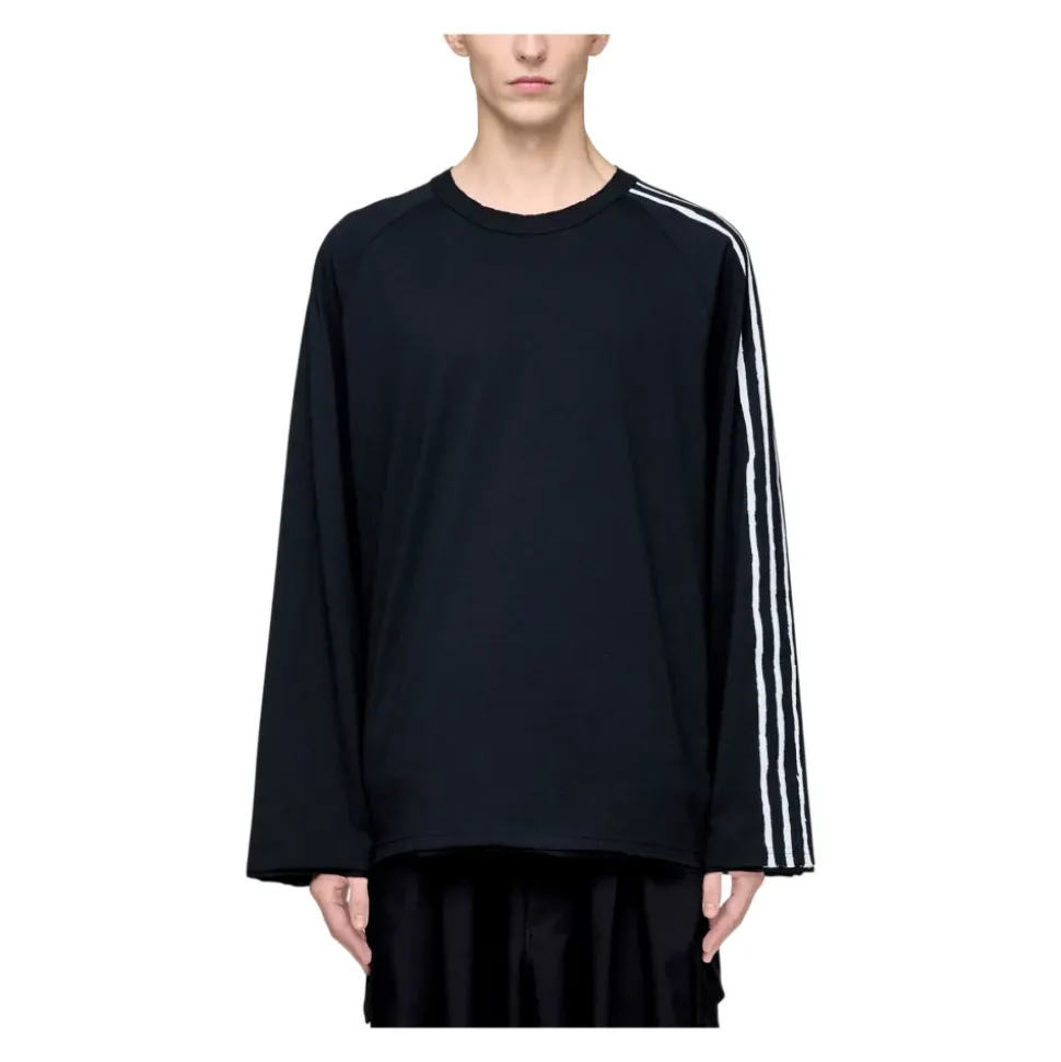 Y-3 Raw Edge 3 Stripes Lange Mouwen T-Shirt