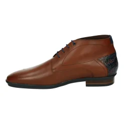 Zakelijke Midden Cognac Leren Schoenen