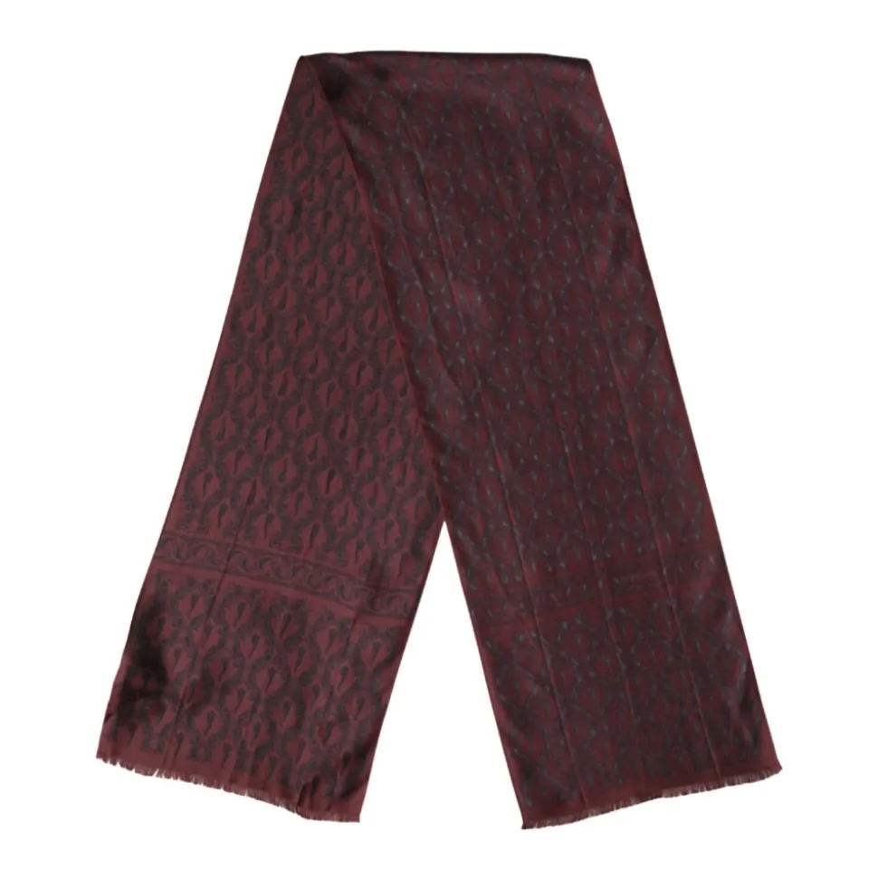 Zijden Foulard Sjaal met Paisley-print