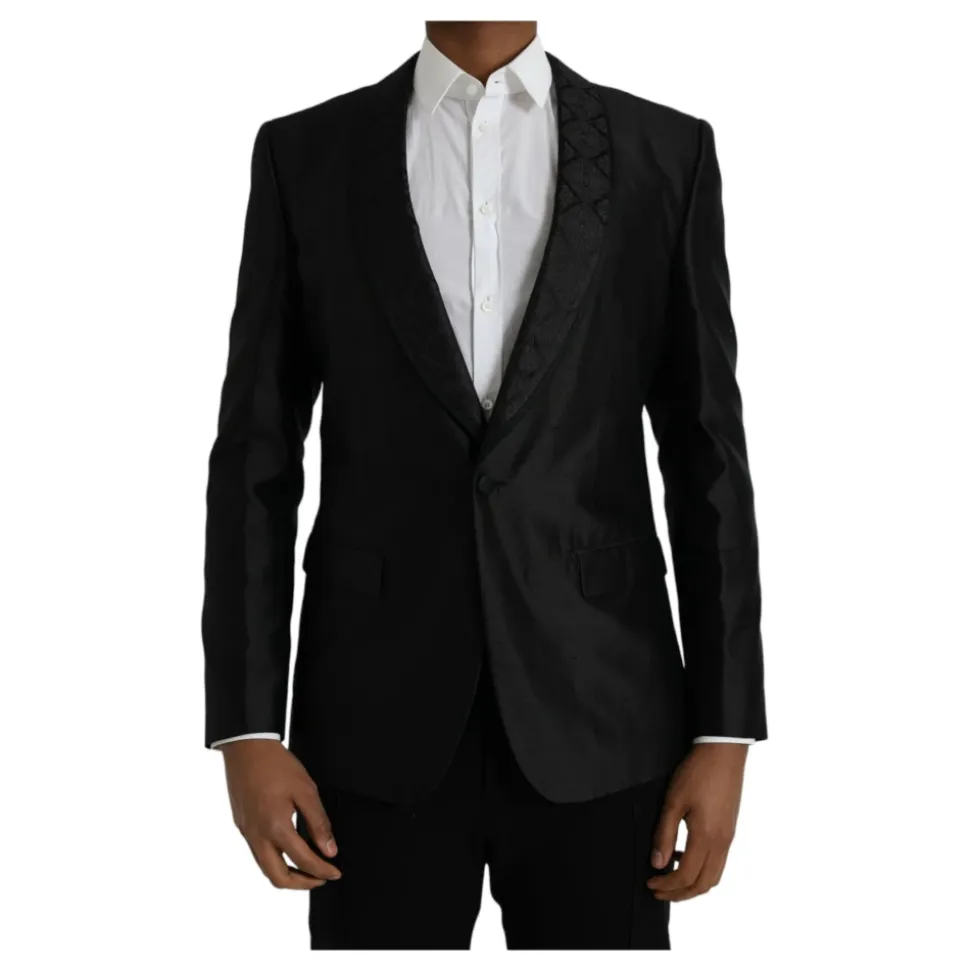 Zijden Blazer met Eén Knoop