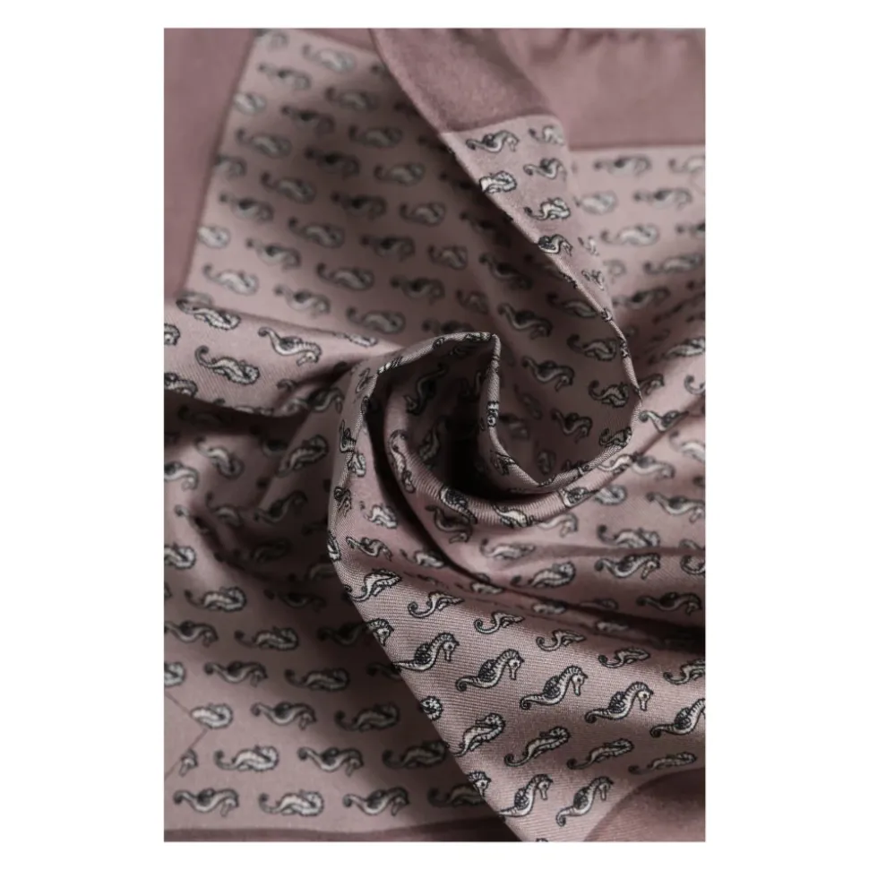 Zijden Zeepaard Foulard Sjaal