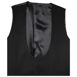 Zwart Wol Formeel Vest Jurk Vest