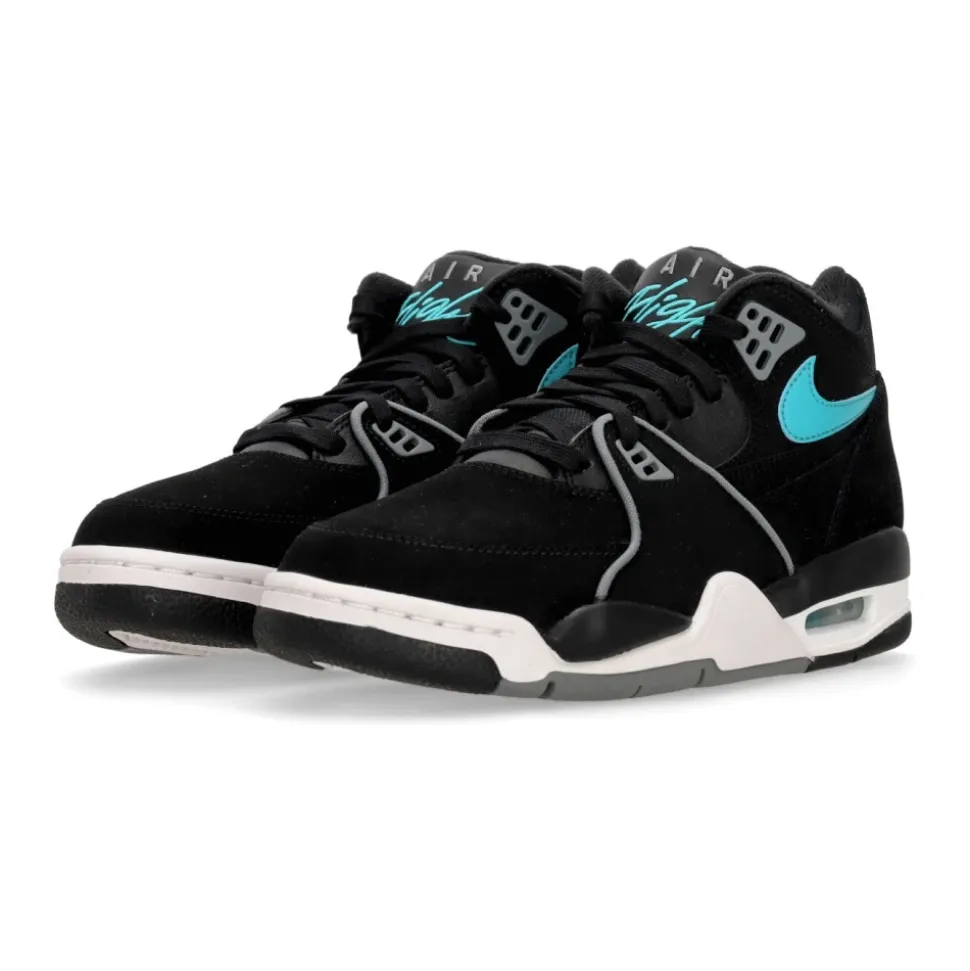 Zwarte lage sneaker met Flight-logo