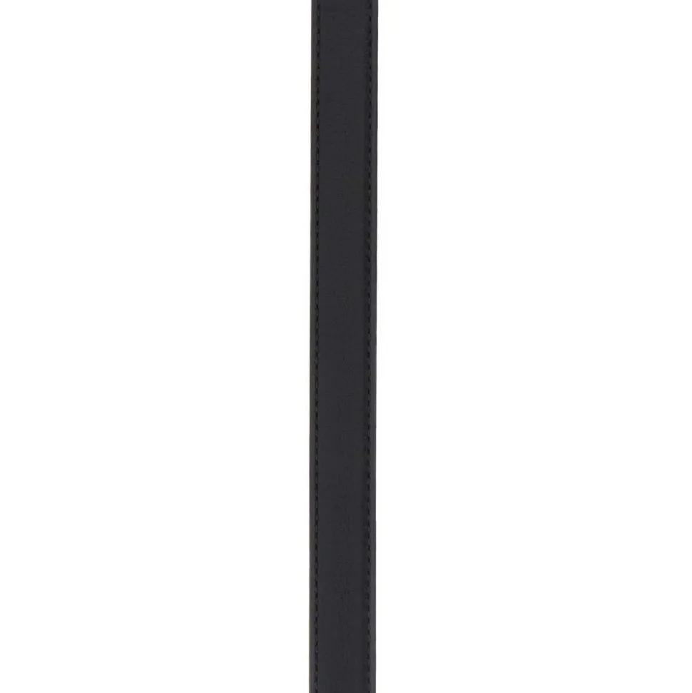 Zwarte leren Riem - Hoogte: 2 cm