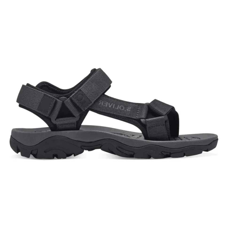 Zwarte Casual Open Platte Sandalen