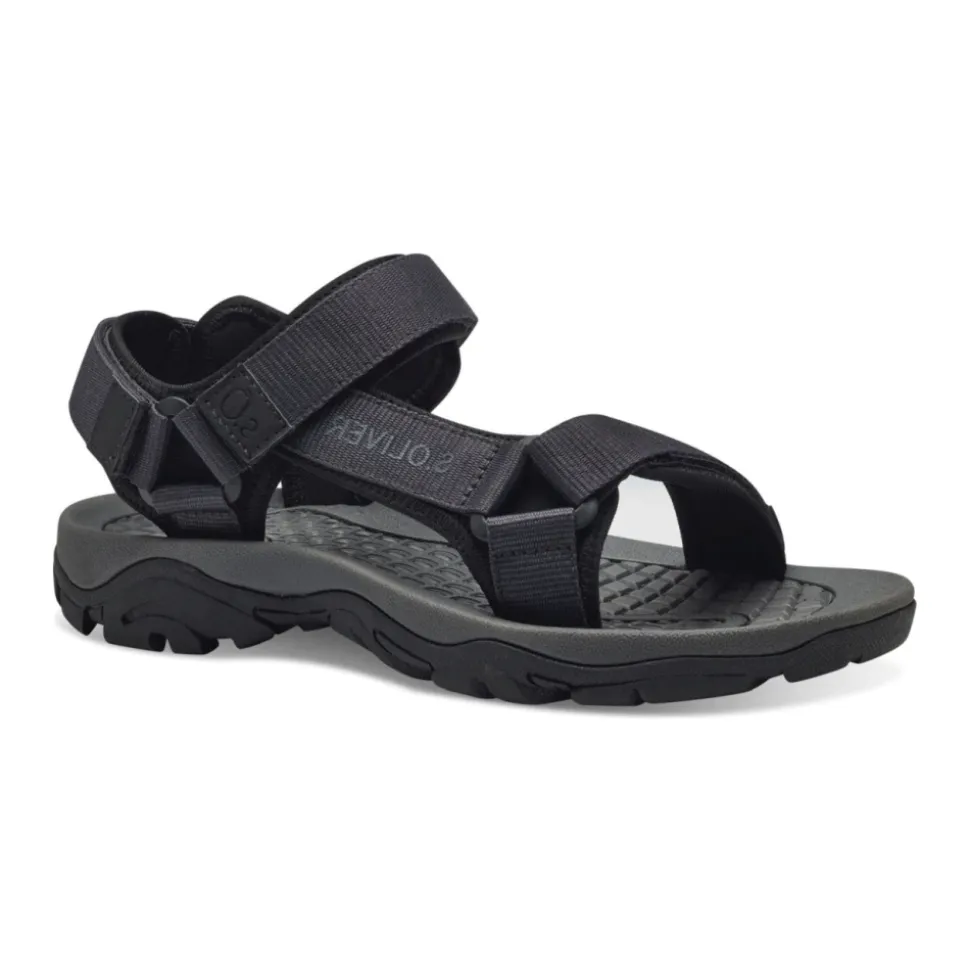 Zwarte Casual Open Platte Sandalen