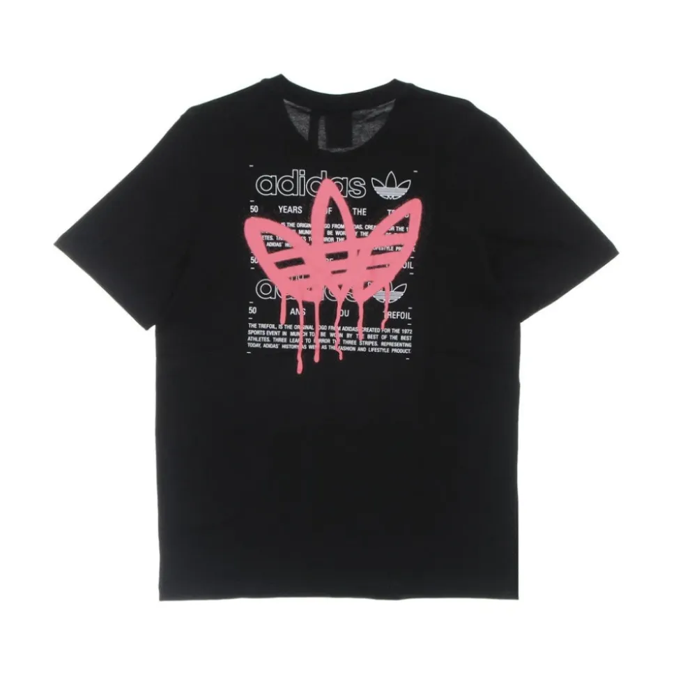 Zwarte Crew Neck Tee met Logo Print