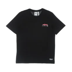 Zwarte Crew Neck Tee met Logo Print