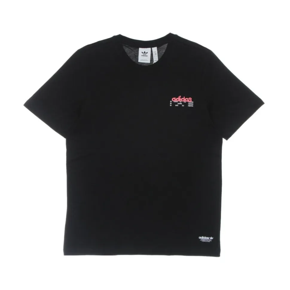 Zwarte Crew Neck Tee met Logo Print
