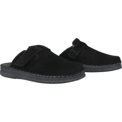 Zwarte herenhuisslippers voor thuis